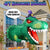 Halloween Inflatables 4FT Dinosaur Broke Out from Window with Built-in LED