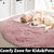 Fluffy Round Furry Rug 4' for Bedroom for Kids Room for Teen Girls Room, Blush