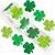 St. Patrick's Day Stickers 500PCS Glitter Shamrock Stickers Roll 3 Colors