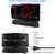 Large Digital Alarm Clock with 2-Level Adjustable Brightness (Black)