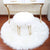 Bedroom Artificial Sheepskin Rug Fur Mat, White (30*30CM)