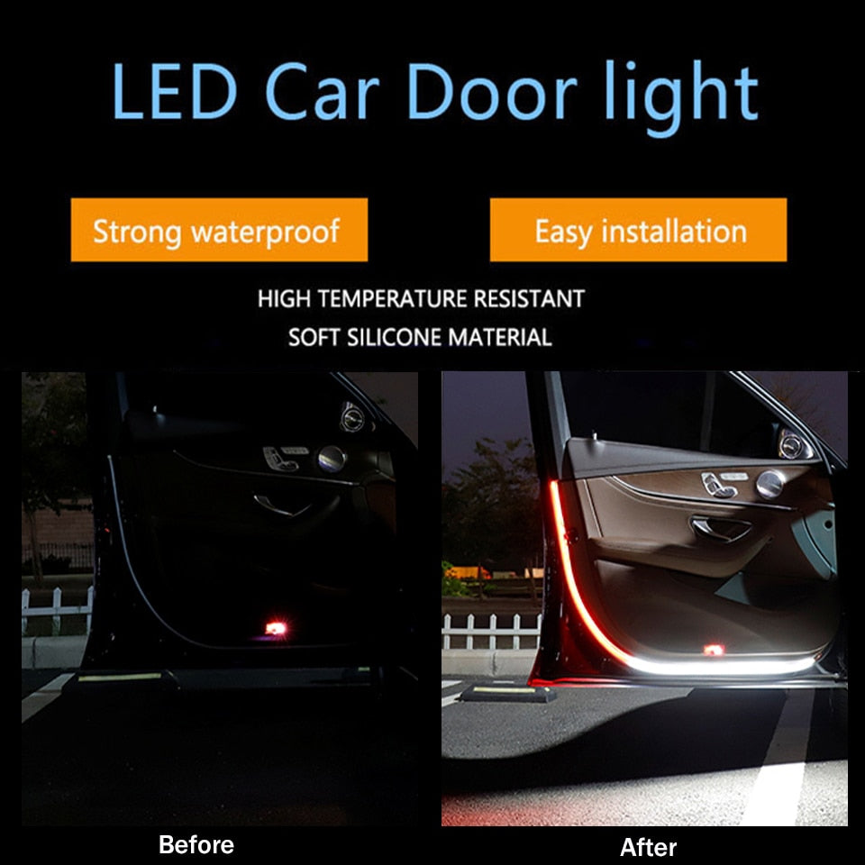 Universal Car Door LED Warning Lights - Enhanced Safety & Stylish Welcome Glow