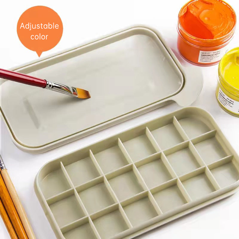 Multifunction Brush Basin Holder and Organizer Kit Paint Brush Basin with Tray Palette Lid for Oil Painting