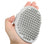 Gentle Dog Bath Brush Silicone Massage & Clean for Pets (Gray)