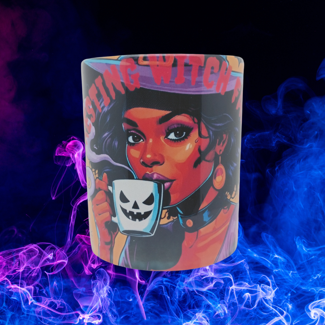 Halloween Mug Resting Witch Face 11 Ounce for Home Office Halloween Gifts