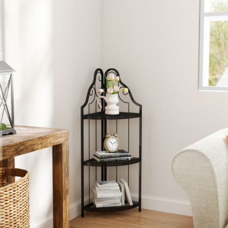 Small Corner Shelf for Living Room Home Office