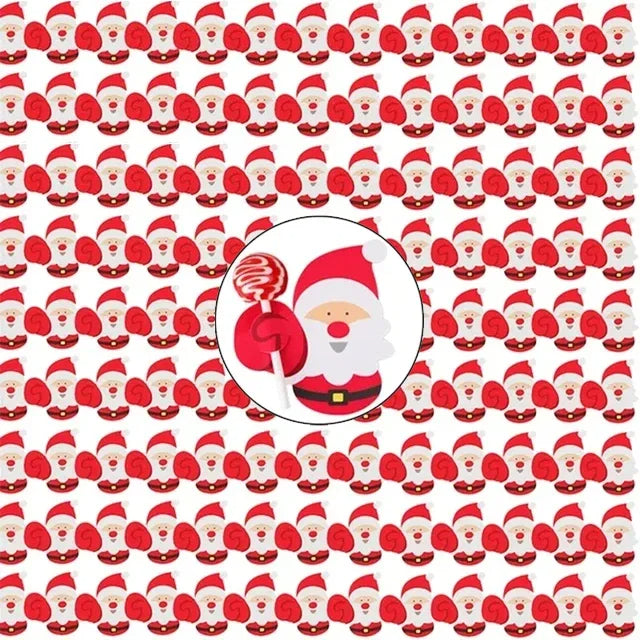 Christmas Santa Claus Paper Cards 50PCs Candy Gifts Package