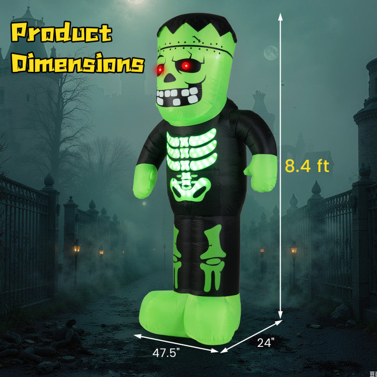 Giant Blow Up Frankenstein 8.4 Foot for Outdoor Halloween Decor