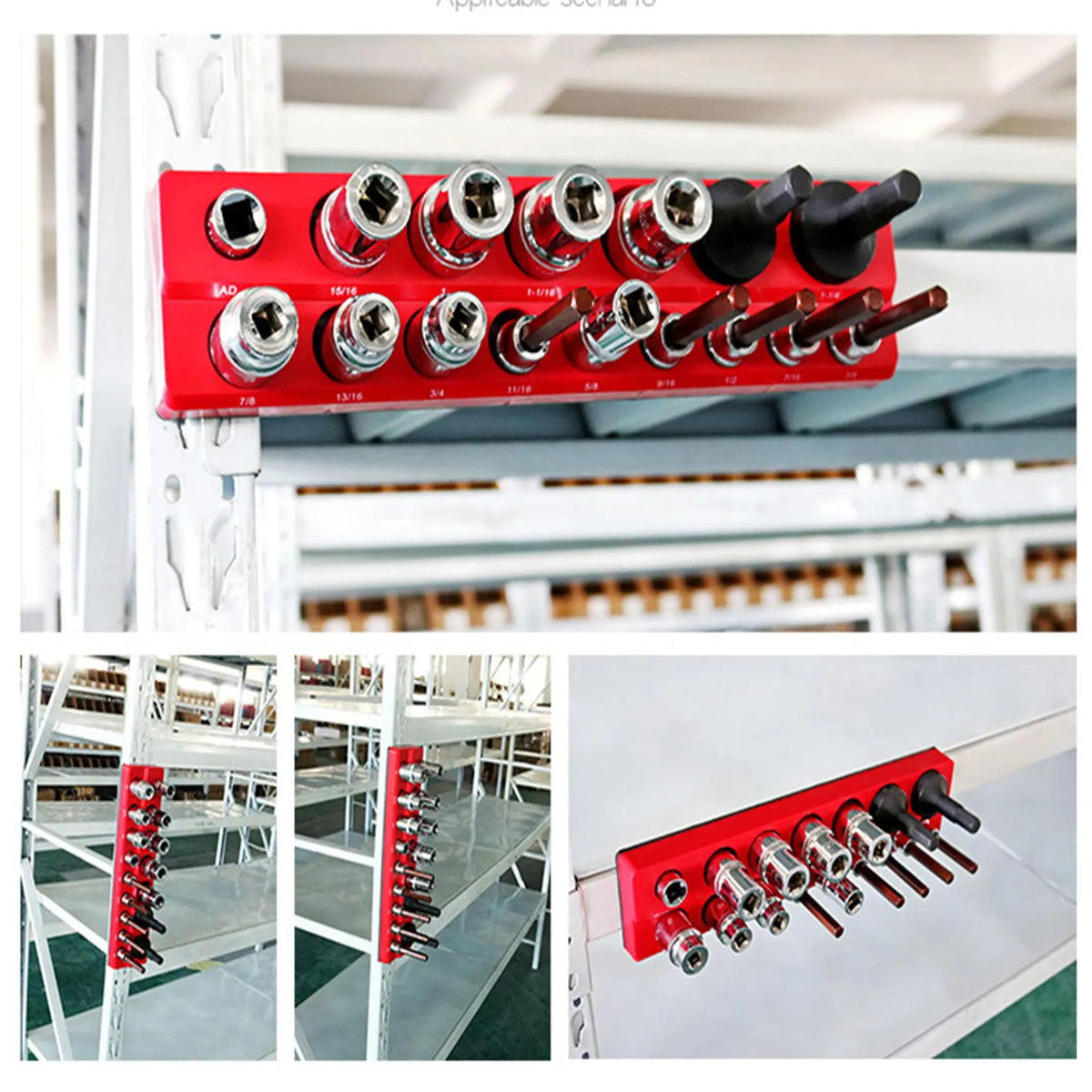 Magnetic Socket Organizer 6-Piece Set Standard and Deep Size Sockets