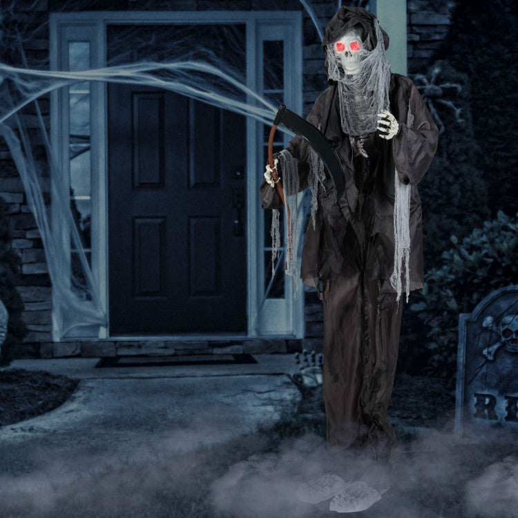 Animated Standing Grim Reaper 8.5 Ft Halloween Decoration