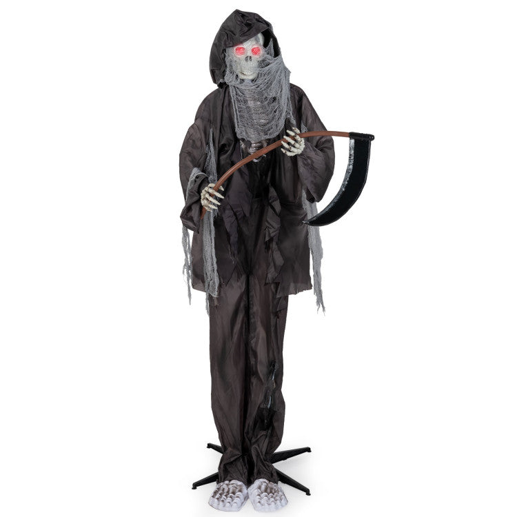 Animated Standing Grim Reaper 8.5 Ft Halloween Decoration