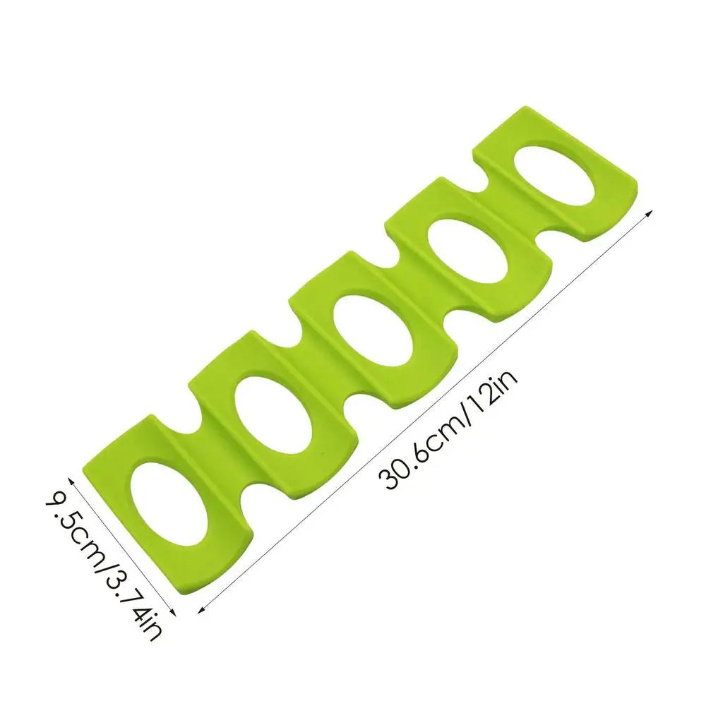 Anti-Skid Silicone Beer Can Holder Refrigerator Beverage Stacking Organizer (Green)