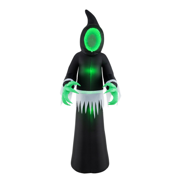 8ft Inflatable Halloween Ghost with LED Lights Mirror Face