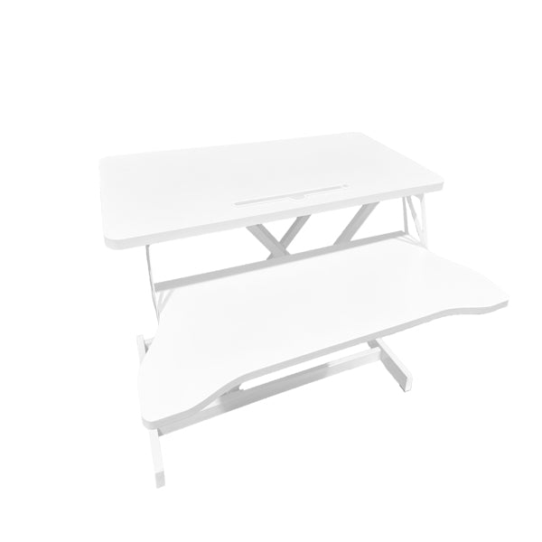 Desk Converter Sit-Stand 32" with Keyboard Tray (White)