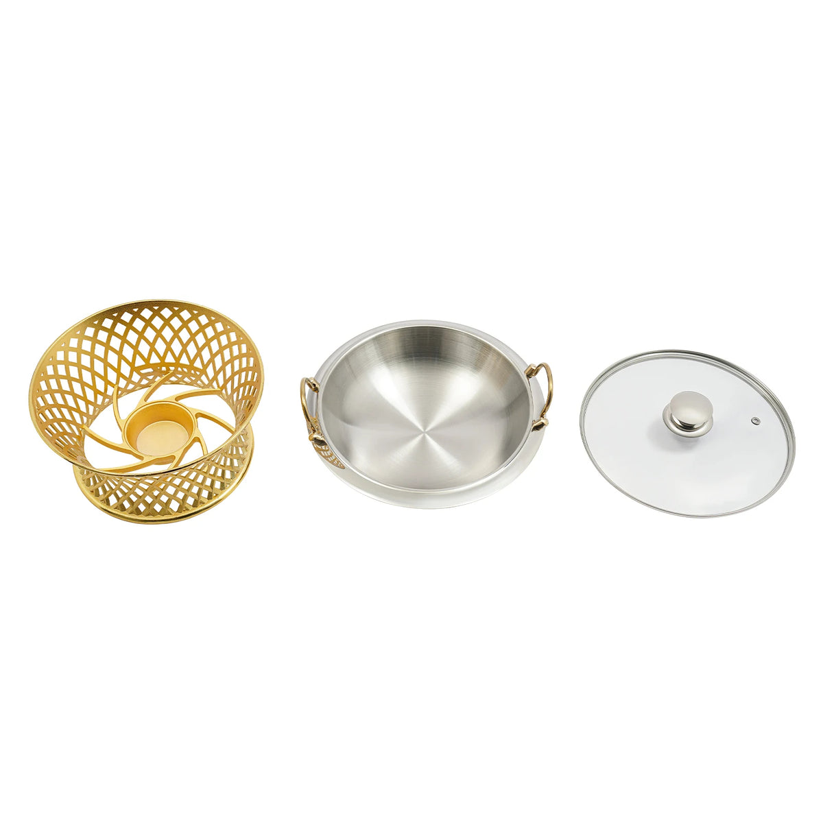 Round Buffet Chafing Dish with Lid for Weddings Parties Kitchen BBQ