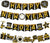 Black & Gold Glitter Happy New Year Banner 2024 - Festive Decor for Homes & Parties