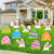 Easter Yard Sign 12PCS Decorations Outdoor with Stakes Waterproof Easter Yard Lawn Decorations