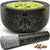 Mortar and Pestle Set Heavy Duty 2-Cup, 6.3 Inch Size, Black