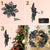 Christmas Glitter Poinsettia Christmas 14 Pieces Ornaments Decoration, Black