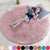 Fluffy Round Furry Rug 4' for Bedroom for Kids Room for Teen Girls Room, Blush