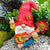 Funny Hippie Gnome Figurine 9.25" Garden Gnome for Outdoor or House Decor