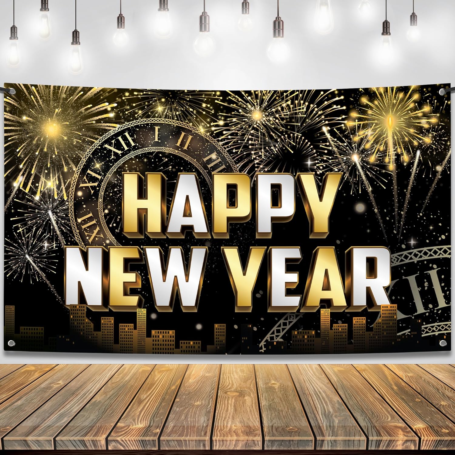 72x44" Happy New Year Banner 2024 - Festive Decor for Homes & Events