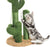 Cat Scratcher Cactus Design with 3 Scratching Poles and Dangling Ball for Kitten, Medium