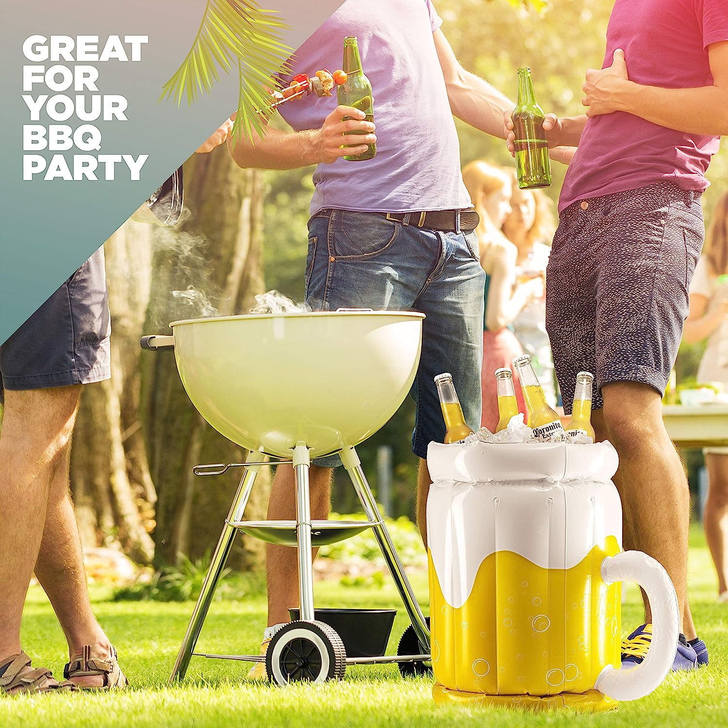 2 Pack Large Inflatable Cooler, Floating Drink Cooler for Parties