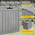 Outdoor Storage Box 31" Waterproof Resin Storage Bin, Gray