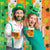 Green White Orange Tinsel Foil Fringe Curtains 2 Pack for St Patrick’s Day Decorations