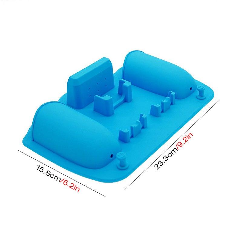 Silicone Toothbrush Holder Bathroom Wall Mounted Bathroom Organizer (Blue)