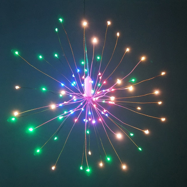 Starburst String Lights 180 LED Fairy Lights Indoor/Outdoor Festive Decor (Multicolor)