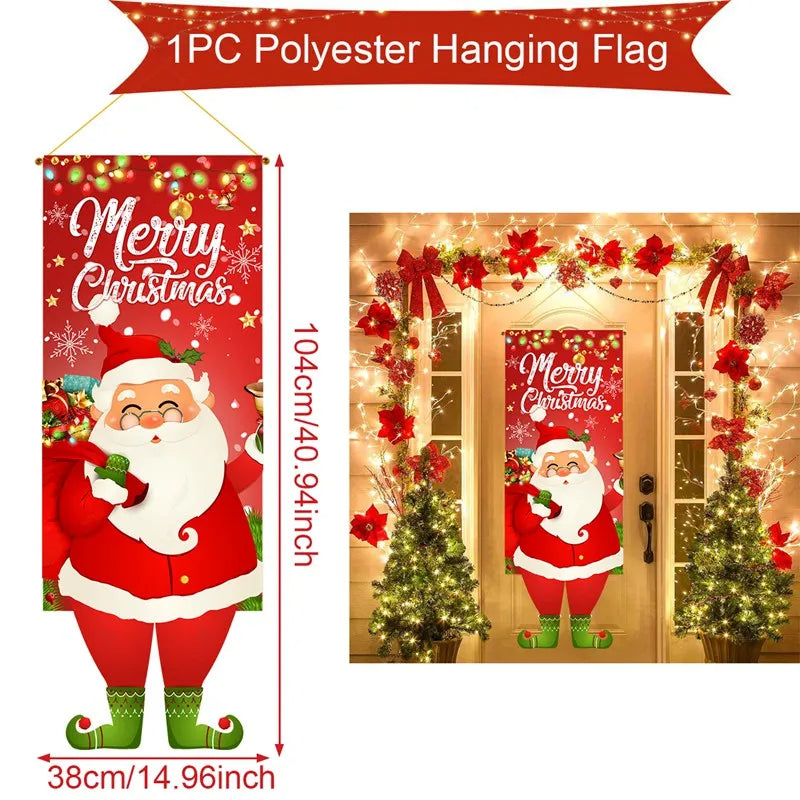 Christmas Hanging Flag Decoration for Home