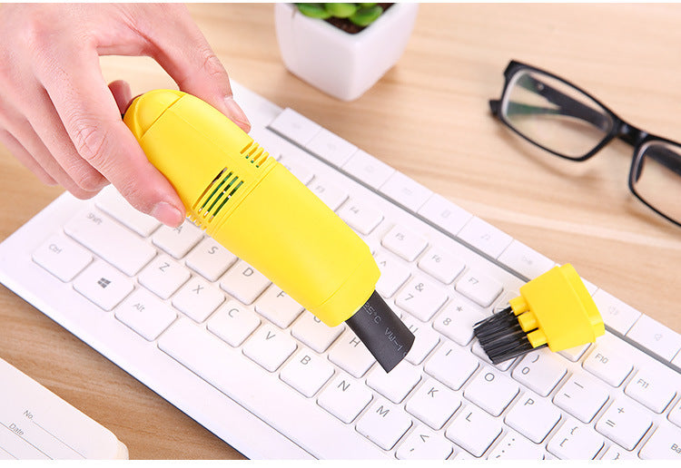 USB Vacuum Cleaner Portable Mini Vacuum for Keyboard, Phone Cleaning (Yellow)