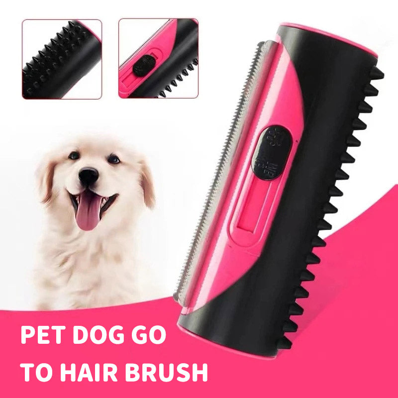 Pet Hair Remover Brush Multifunctional for Dog, Cat, Furniture, Carpet Cleaning (Red)