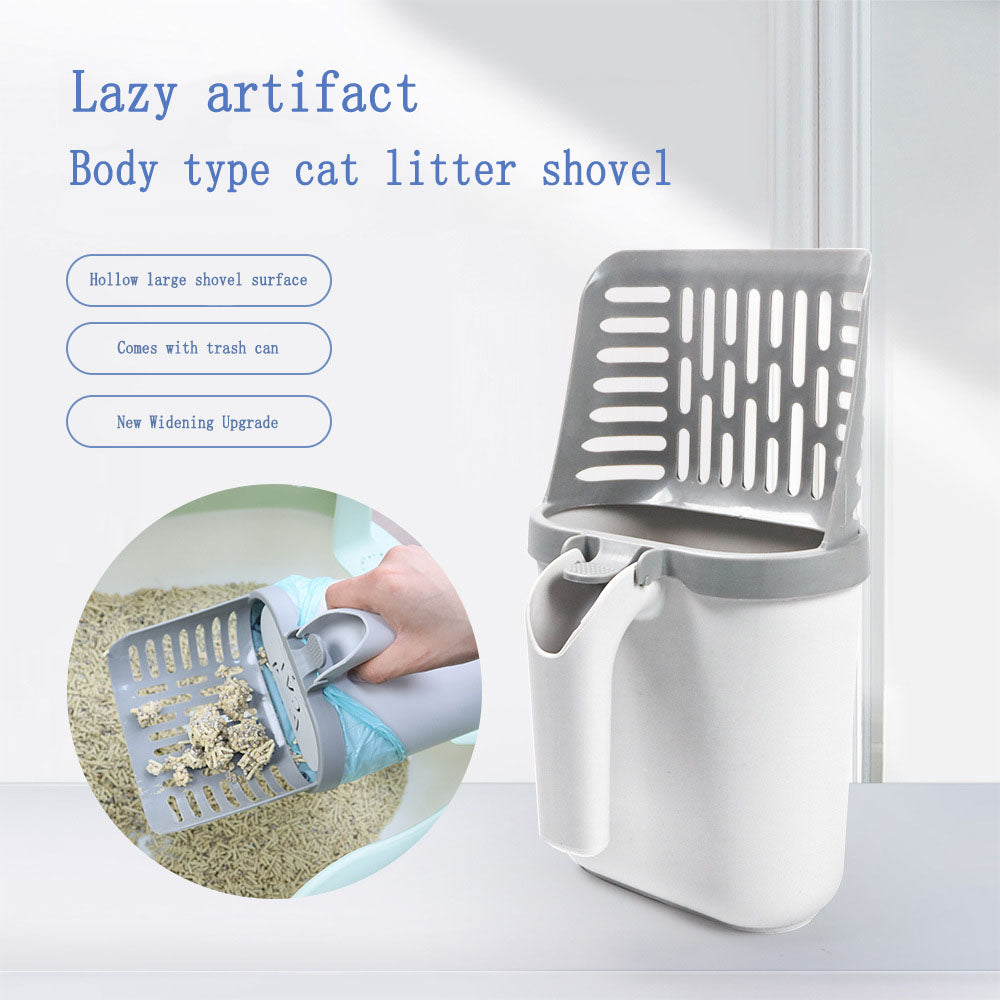 Cat Litter Shovel Set Bin Bag Large Capacity Cat Excrement Shovel