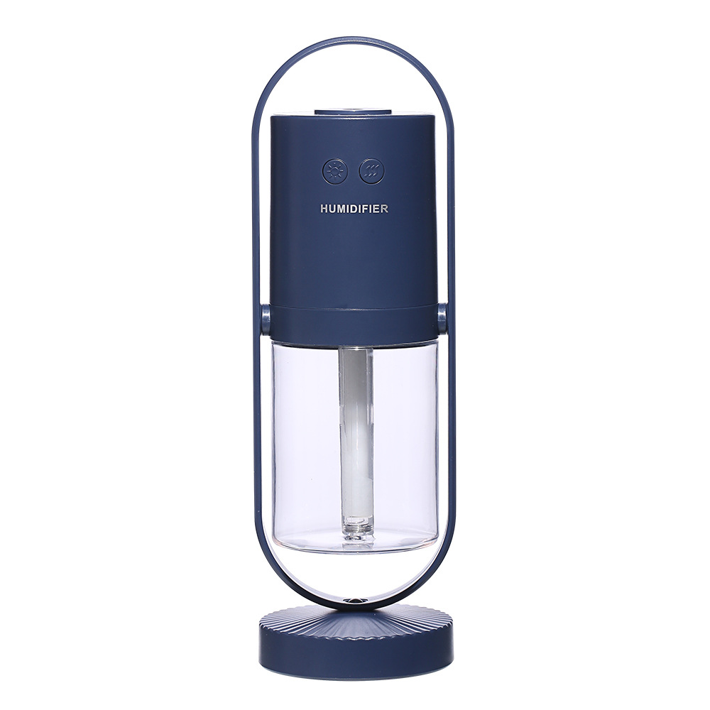 Portable Mini Mist Maker USB Air Humidifier with Star Projector Night Light (Dark Blue)