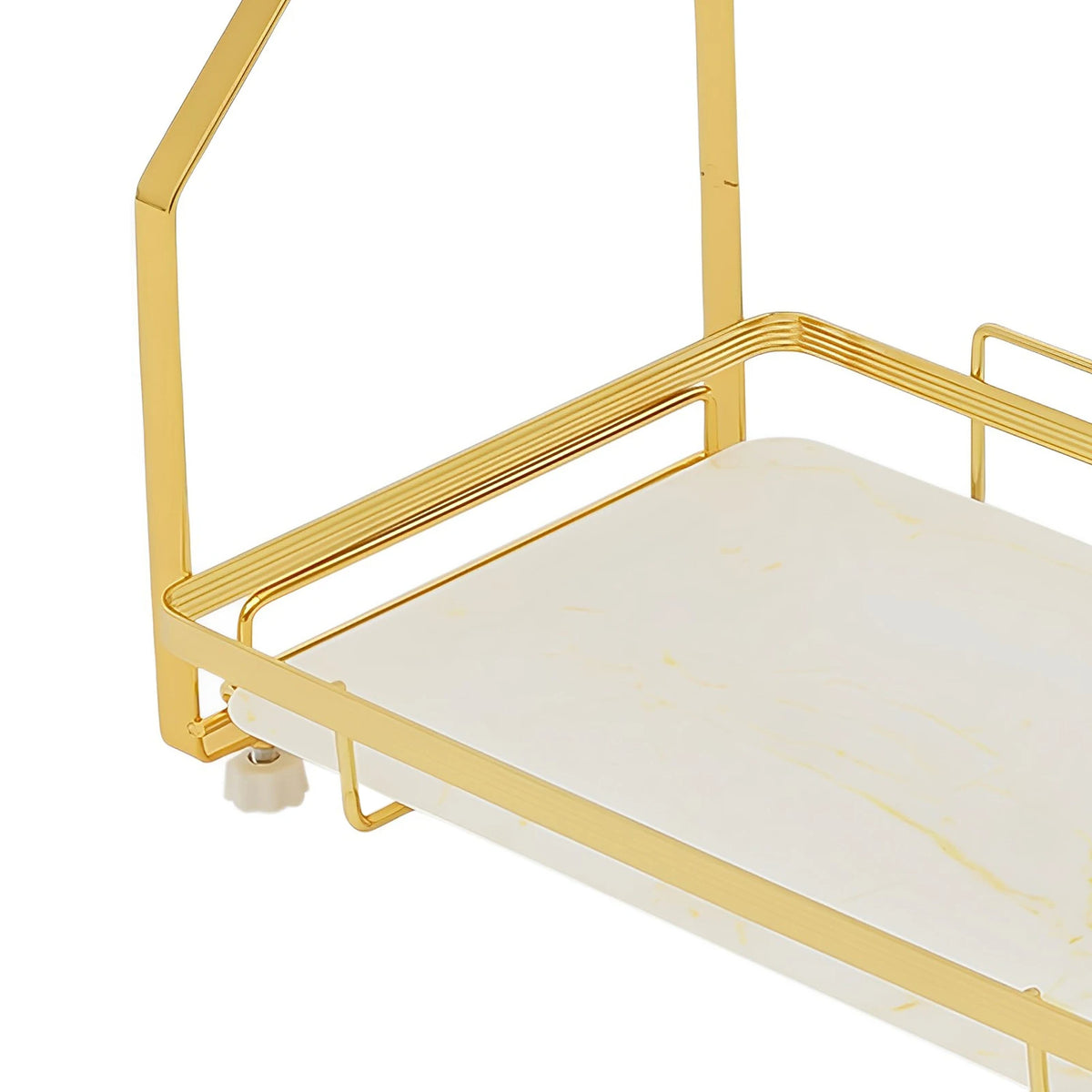 Gold Bathroom Countertop Organizer 3-Tier with Storage Basket