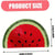 Fruit Pattern Rug Doormat Half Round Shaped Water Absorption Bath Mat (Watermelon)