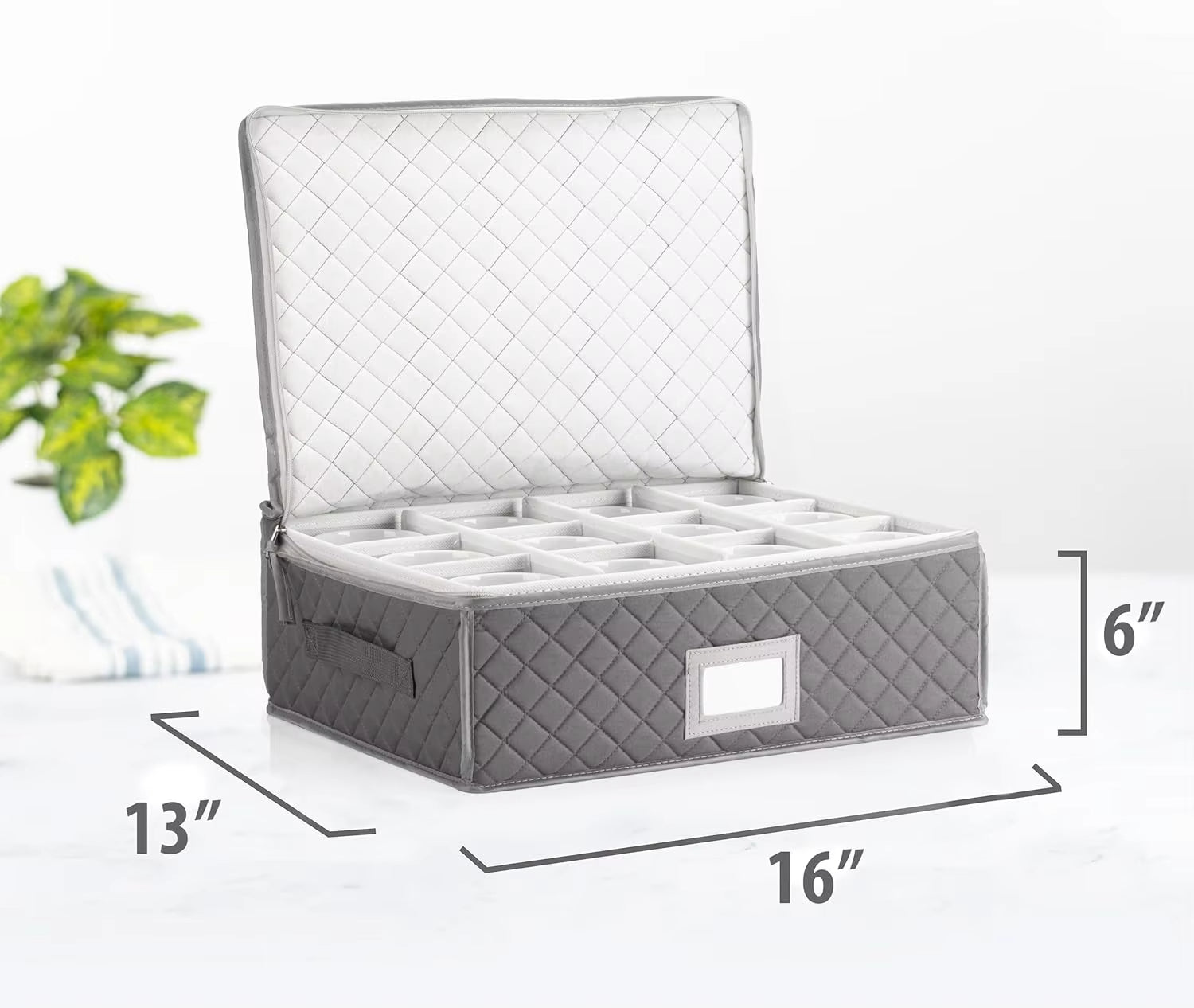 Fabric Cup Storage Organizer Quilted Container Box
