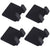 4-Piece Adhesive Razor Holder Shower Storage (Black)