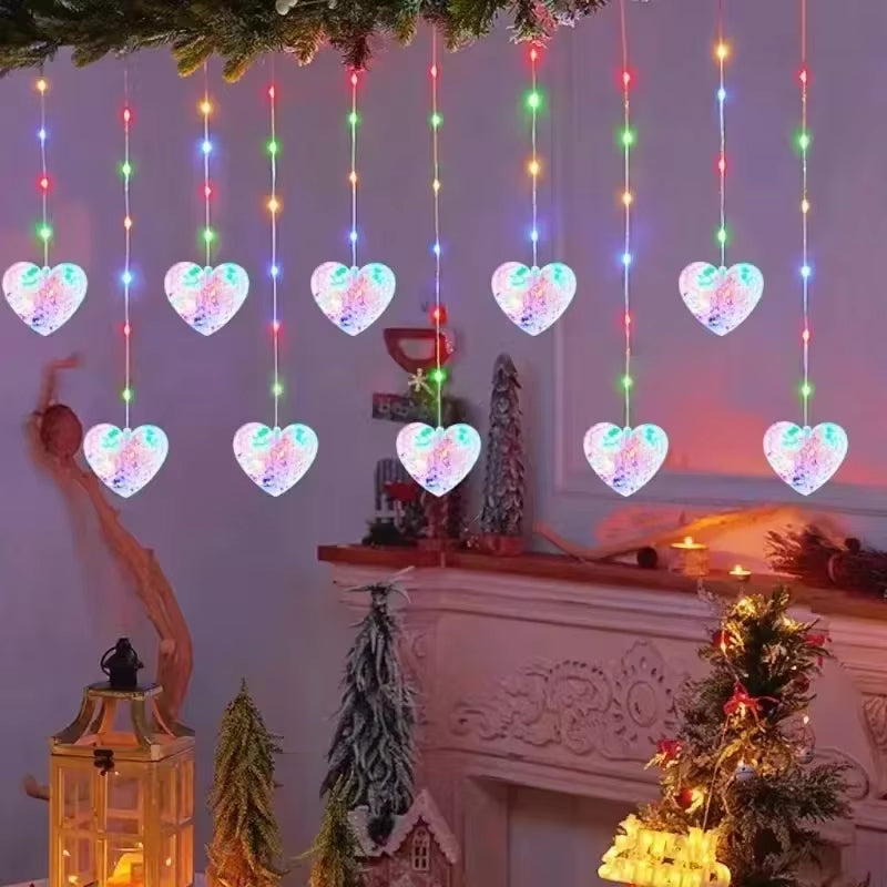 LED Heart String Light 8 Lighting Modes Decoration Lights