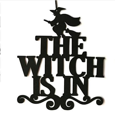 The Witch Is In Halloween Wall Decor Sign