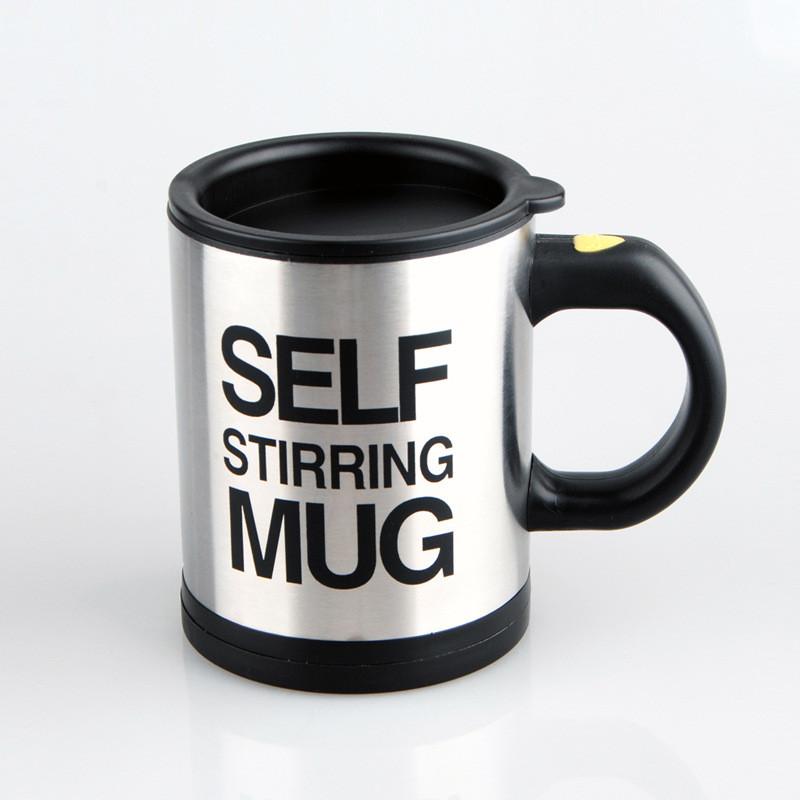 Automatic Mixing Coffee Mug Self-Stirring Travel Mug (Black)