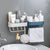 Bathroom Wall-Mounted Rack Toilet Multi-Functional Kitchen Plastic Storage Rack European Style Simple Punch Free Rack