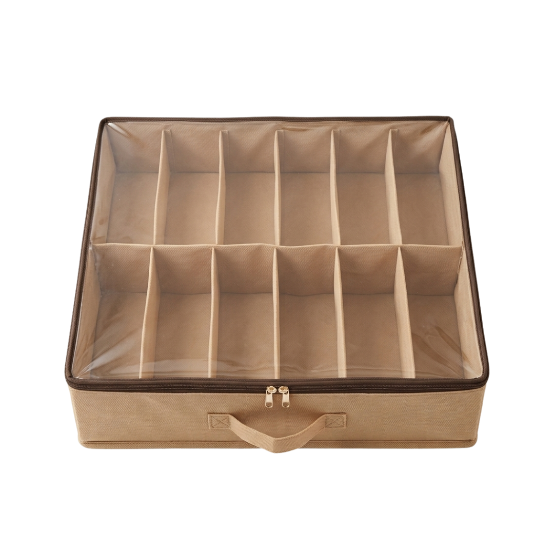 12-Pack Contemporary Plastic Shoe Storage Box Organizer