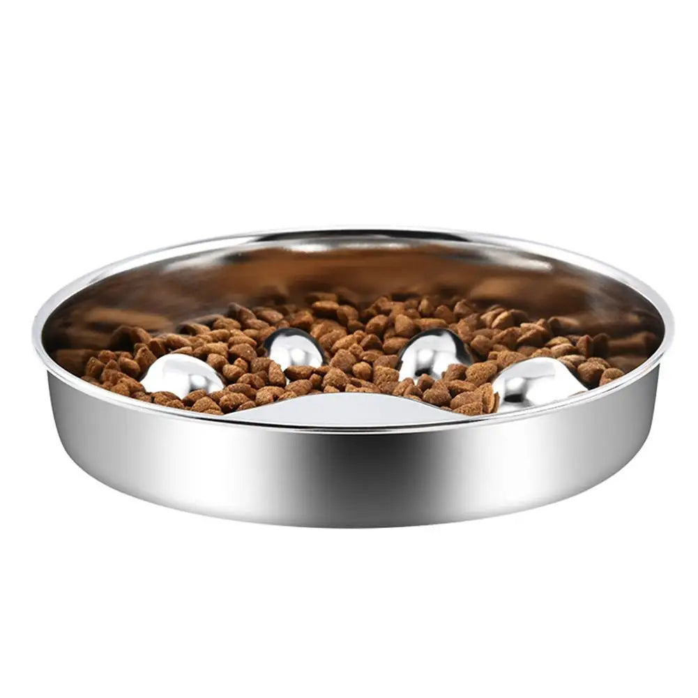 Stainless Steel Slow Feeder Bowl for Pets