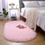 Fluffy Oval Super Soft Area Rugs for Bedroom Living Room Nursery Room, Pink (2.6' x 5.3')