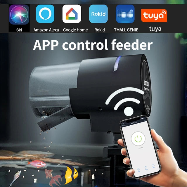 Automatic Aquarium Fish Tank Feeder Timing/Wifi Wireless Smart Phone 100ML