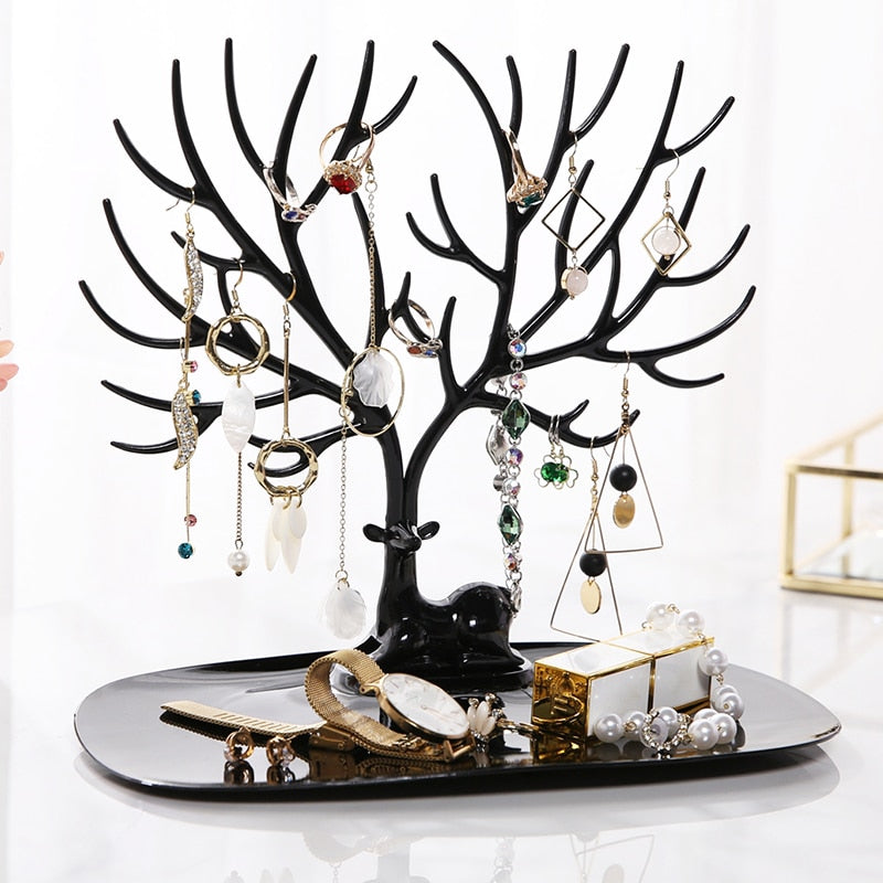 Jewelry Display Stand Tray Tree Earrings Necklace Ring Pendant Bracelet Storage Racks Organizer Holder
